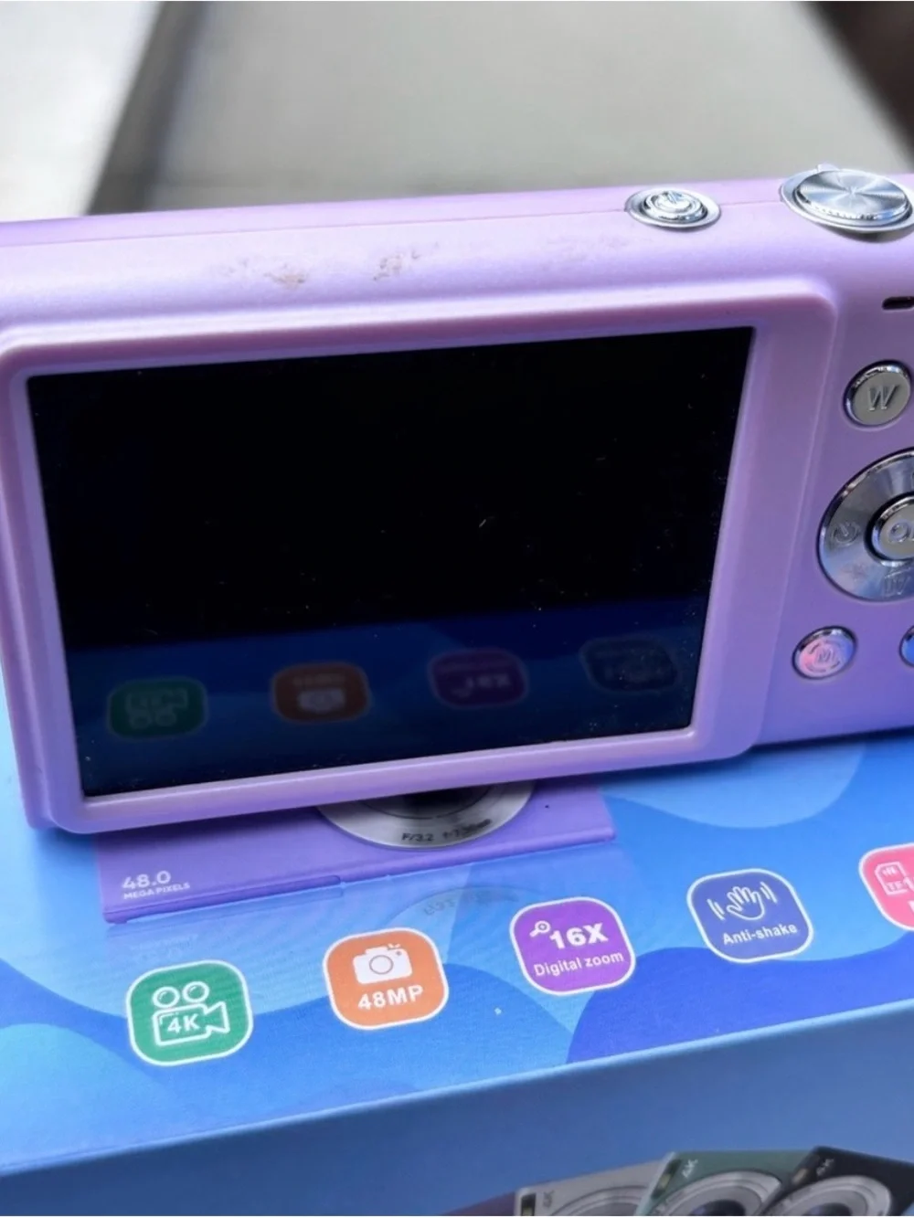 Purple 4K Digital Camera 📸 48MP Point & Shoot | Model DC402